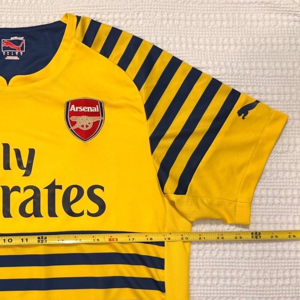 Puma Arsenal FC 2014/2015 pre-match training jersey in yellow and black - Large - Picture 5 of 6